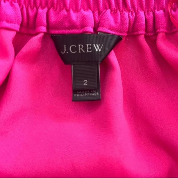 J Crew Bright Pink Tiered Ruffled Wool Mini Skirt Size 2 - Picture 4 of 7